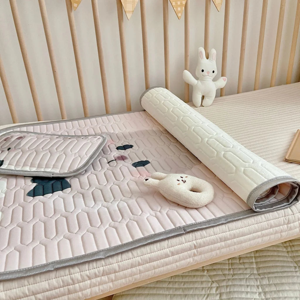 Rabbit Pattern 2 Piece Set Kids Cooling Pad Set - 60x120cm