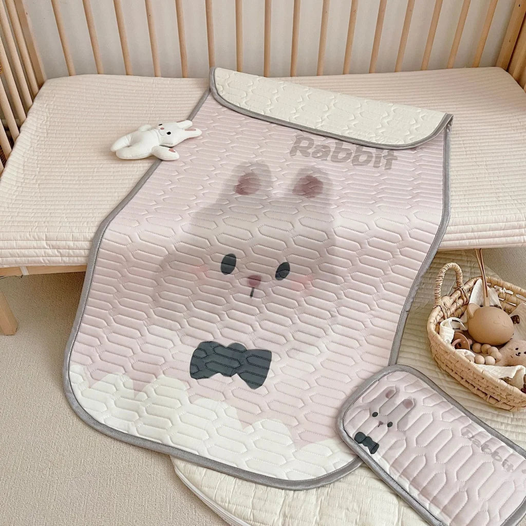Rabbit Pattern 2 Piece Set Kids Cooling Pad Set - 60x120cm