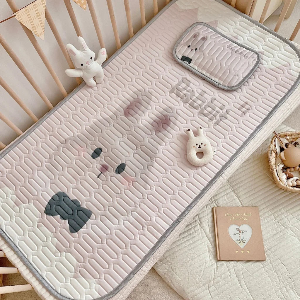 Rabbit Pattern 2 Piece Set Kids Cooling Pad Set - 60x120cm