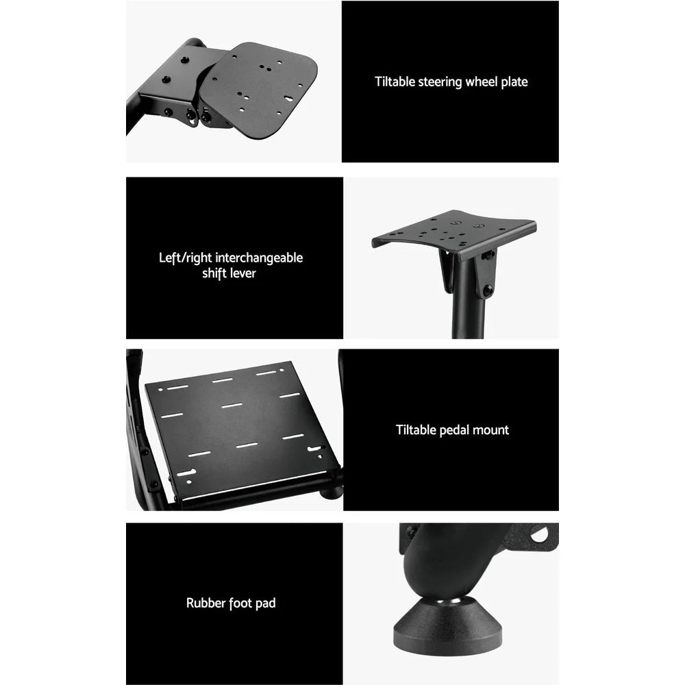 Gaming chair with padded seat and support frame
