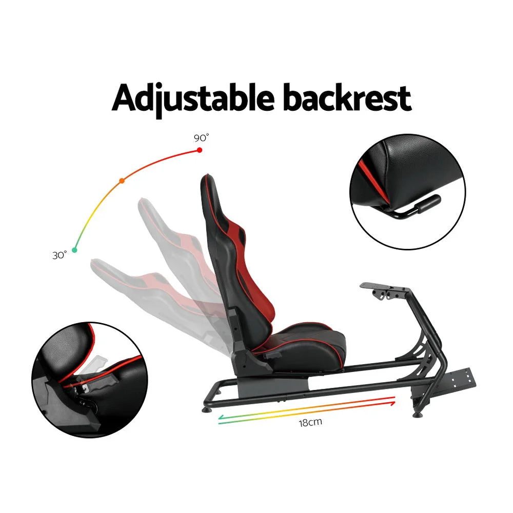 Gaming chair with hanging seat and stand supports
