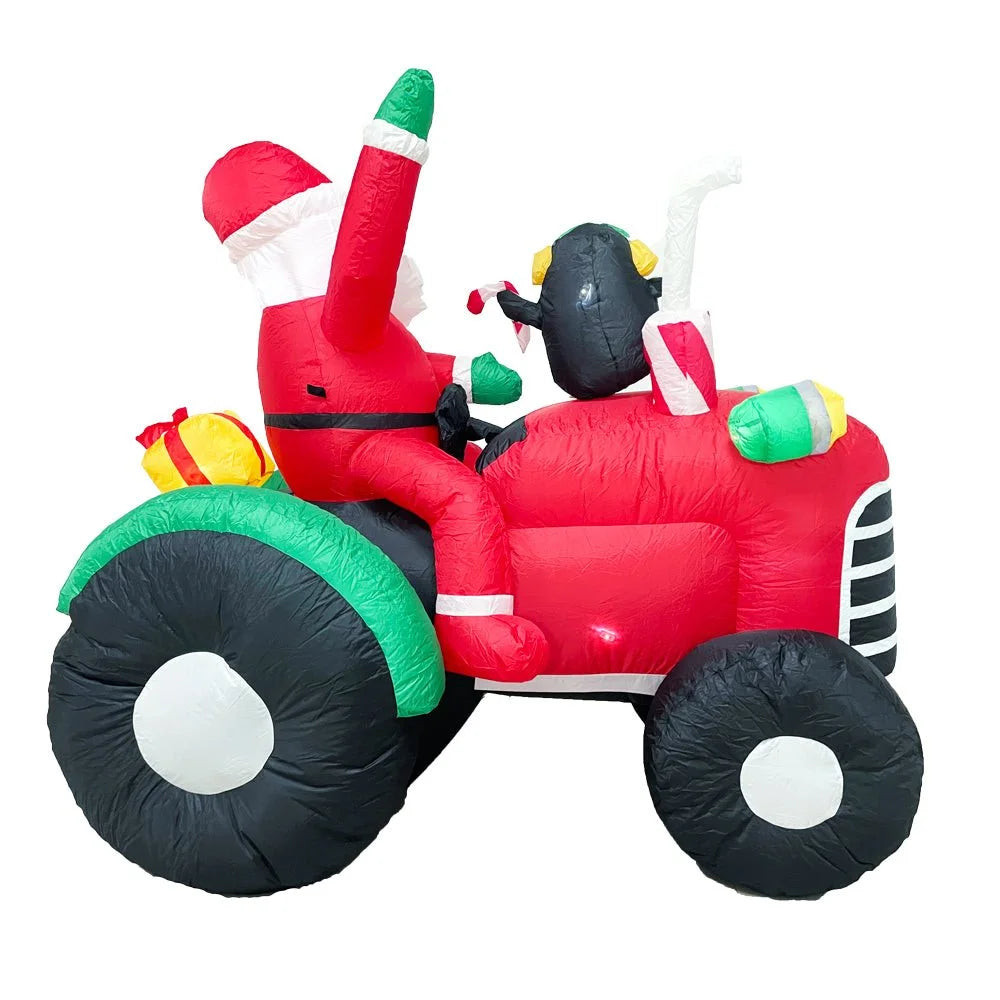 Radiant Christmas Lights Tractor Penguin Gift Xmas