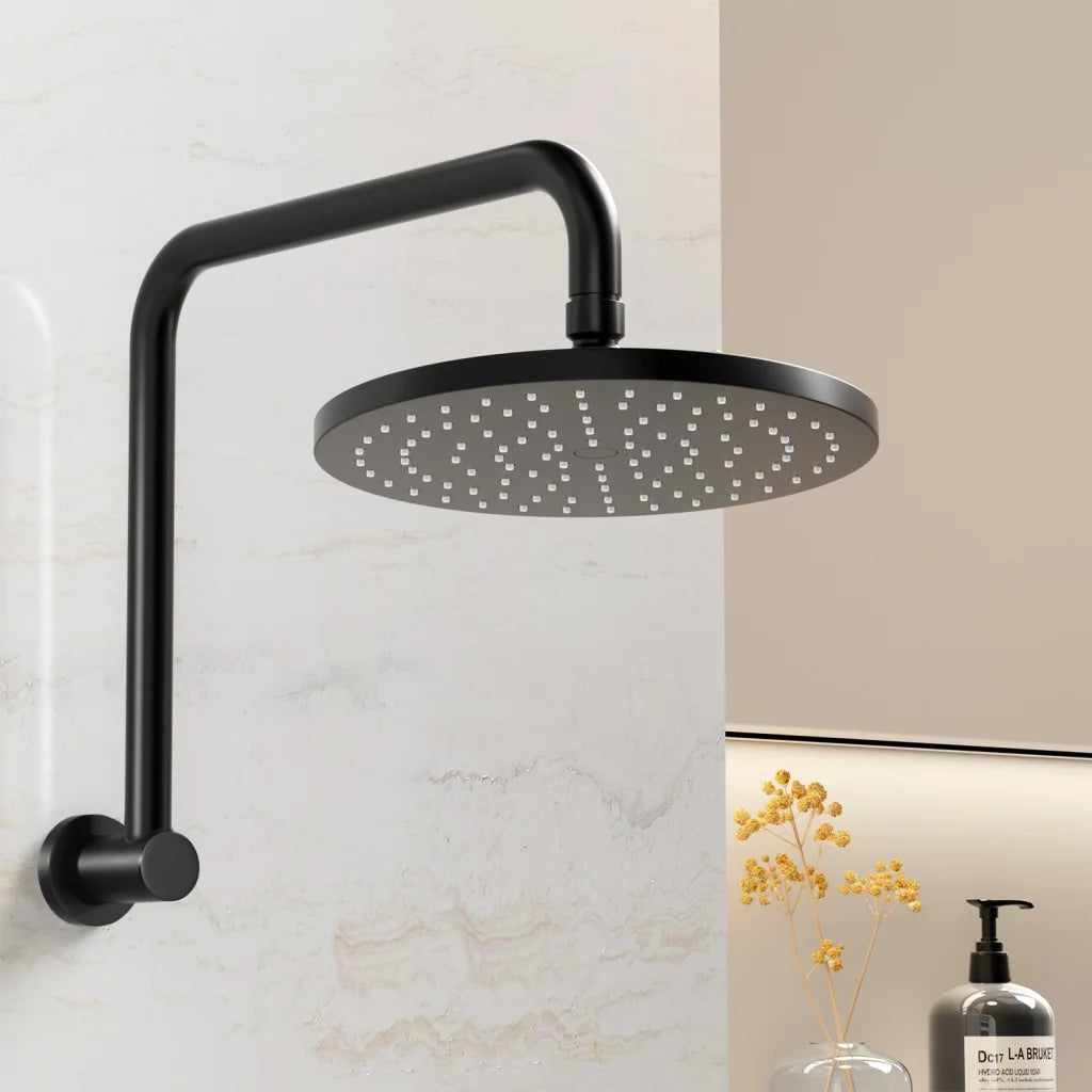 Rain Shower Head 9’’ Overhead High-Pressure Swivel - Black
