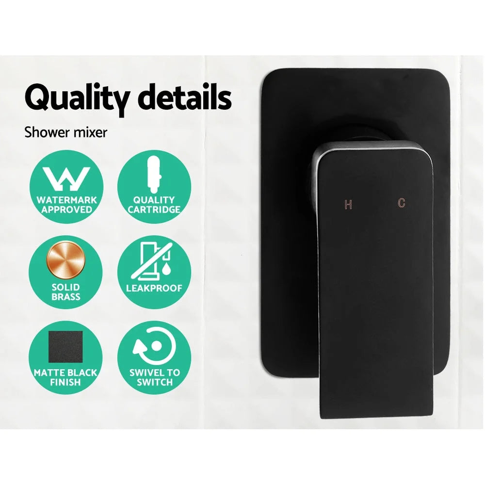 Rain Shower Head Mixer 8″ Square Handheld High‑Pressure