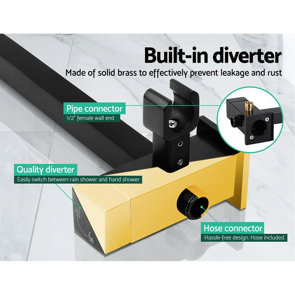 Rain Shower Head Mixer 8″ Square Handheld High‑Pressure