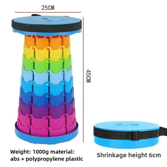 Rainbow Color Stitching Blue Portable Outdoor Telescopic