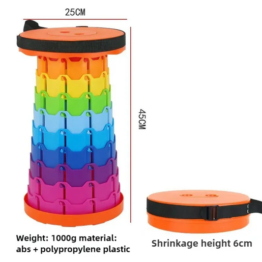Rainbow Color Stitching Orange Portable Outdoor Telescopic
