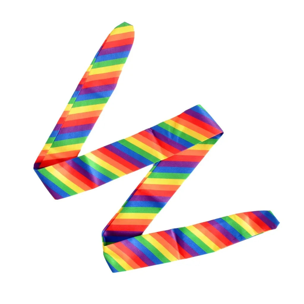 Rainbow Long Headband Band Gay Pride Scarf LBGTQ Hair Tie