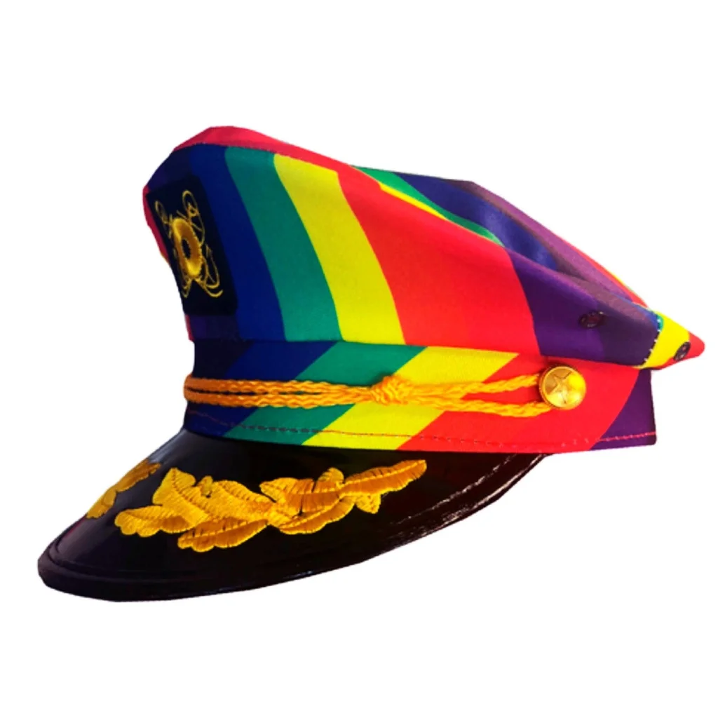 Rainbow Sailor Cap Costume Hat Pride Burning Man Festival