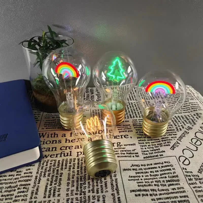 Rainbow Shape Portable USB Rechargeable LED Bulb - Night