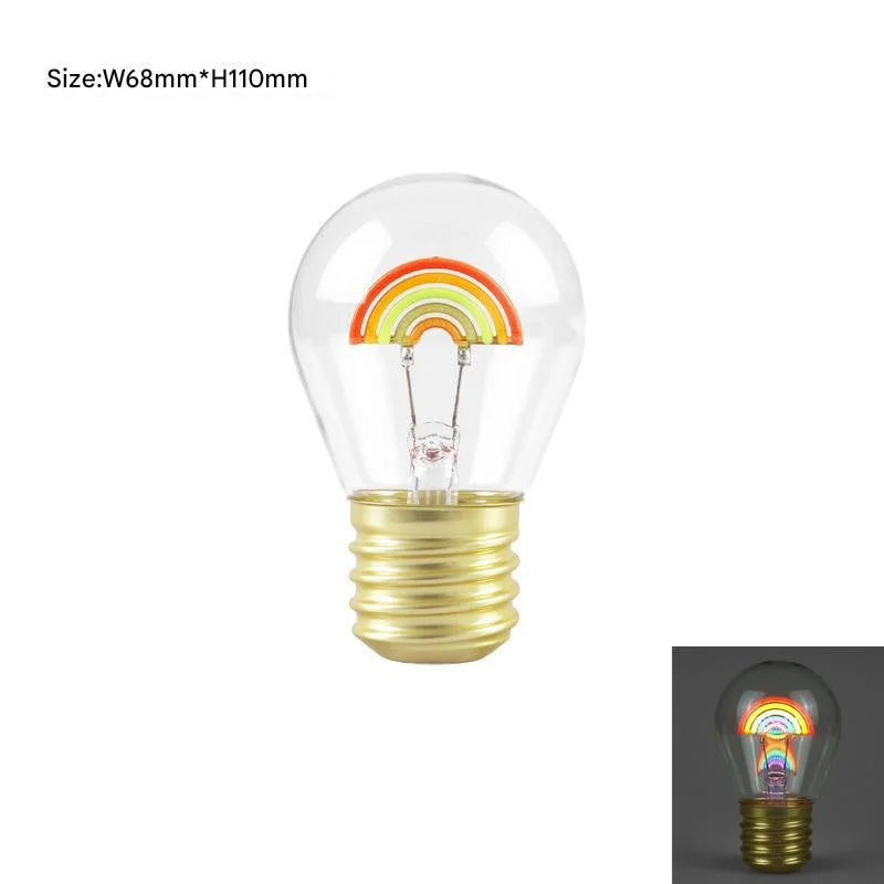 Rainbow Shape Portable USB Rechargeable LED Bulb - Night