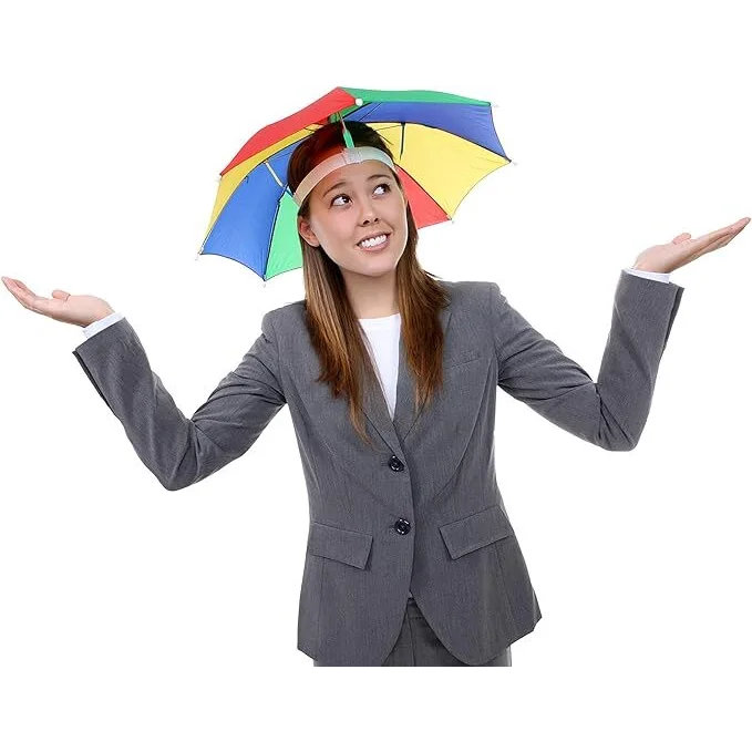 RAINBOW UMBRELLA HAT Rain Novelty Cap Costume Outdoor
