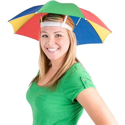 RAINBOW UMBRELLA HAT Rain Novelty Cap Costume Outdoor