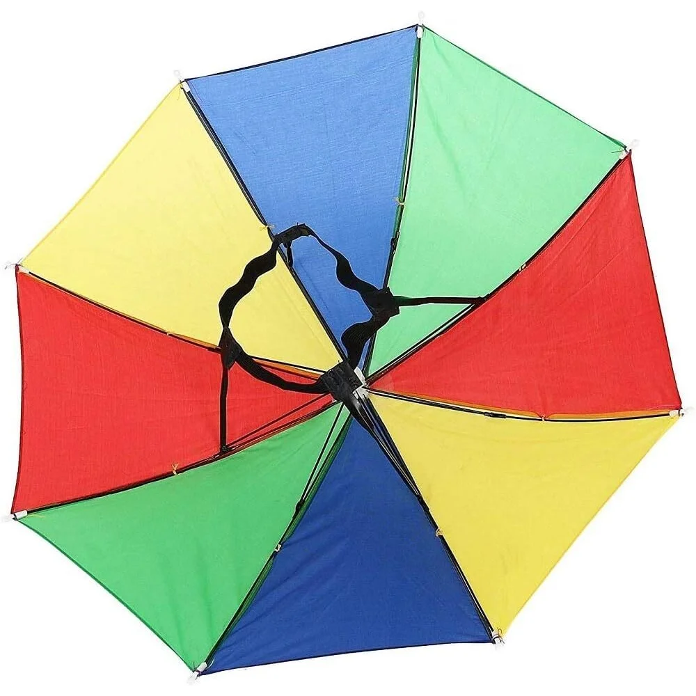 RAINBOW UMBRELLA HAT Rain Novelty Cap Costume Outdoor