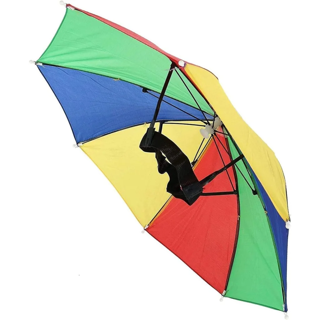 RAINBOW UMBRELLA HAT Rain Novelty Cap Costume Outdoor