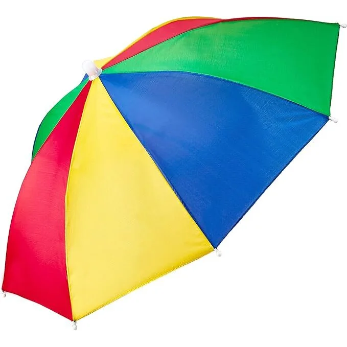 RAINBOW UMBRELLA HAT Rain Novelty Cap Costume Outdoor