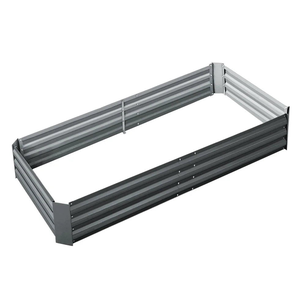 Raised Garden Bed 210×90×77cm Galvanised Steel Aluminium