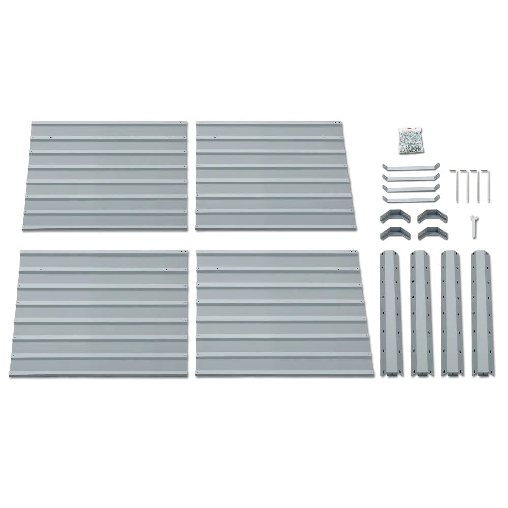 Raised Garden Bed (2pc) 100×100×77cm Galvanised Steel