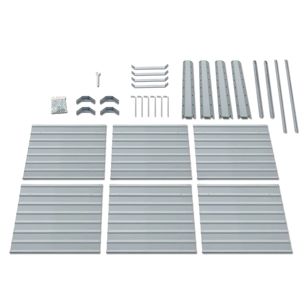 Raised Garden Bed 320×80×77cm Galvanised Steel 2‑in‑1