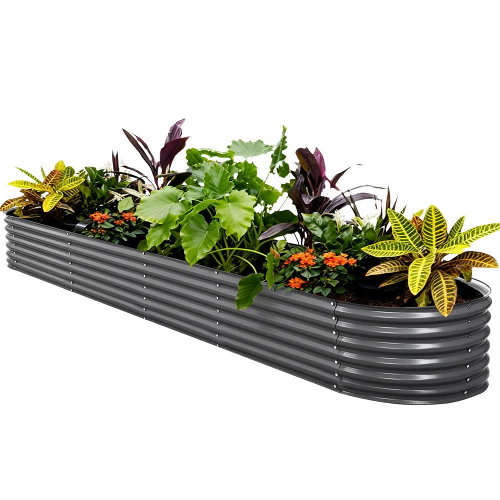 Raised Garden Bed 320X80X42CM Galvanised Steel Instant