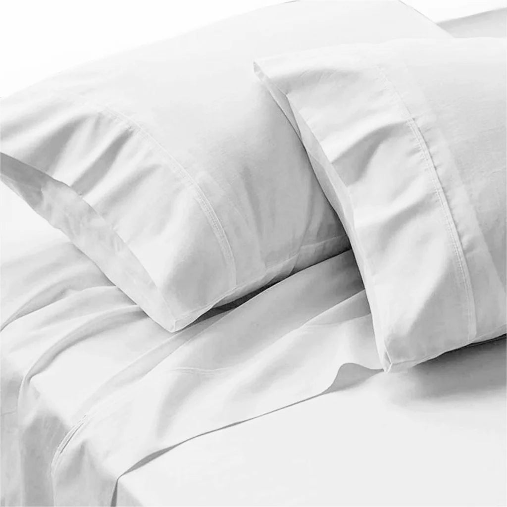 Ramca Egyptian Cotton Sheet Set 500TC Queen White 322