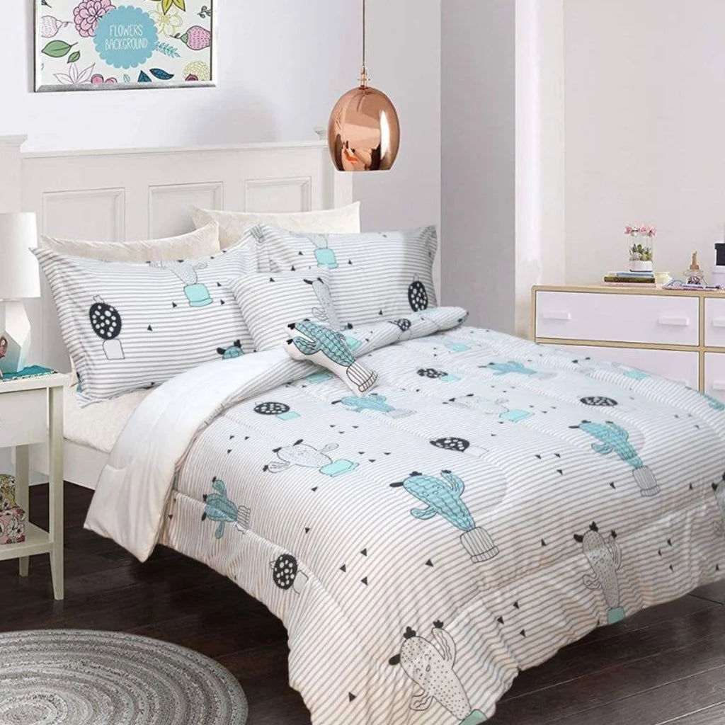 Ramesses 5 Piece Kids Comforter Set Double - Cactus