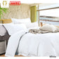 Ramesses Bamboo Cotton Quilt Cover Set Queen - White - Home