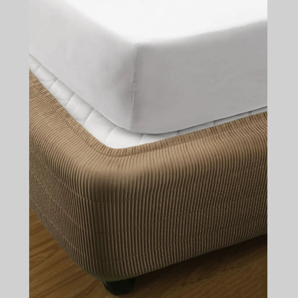 Ramesses Vertical Quilted Valance - Mocha Double - Home &