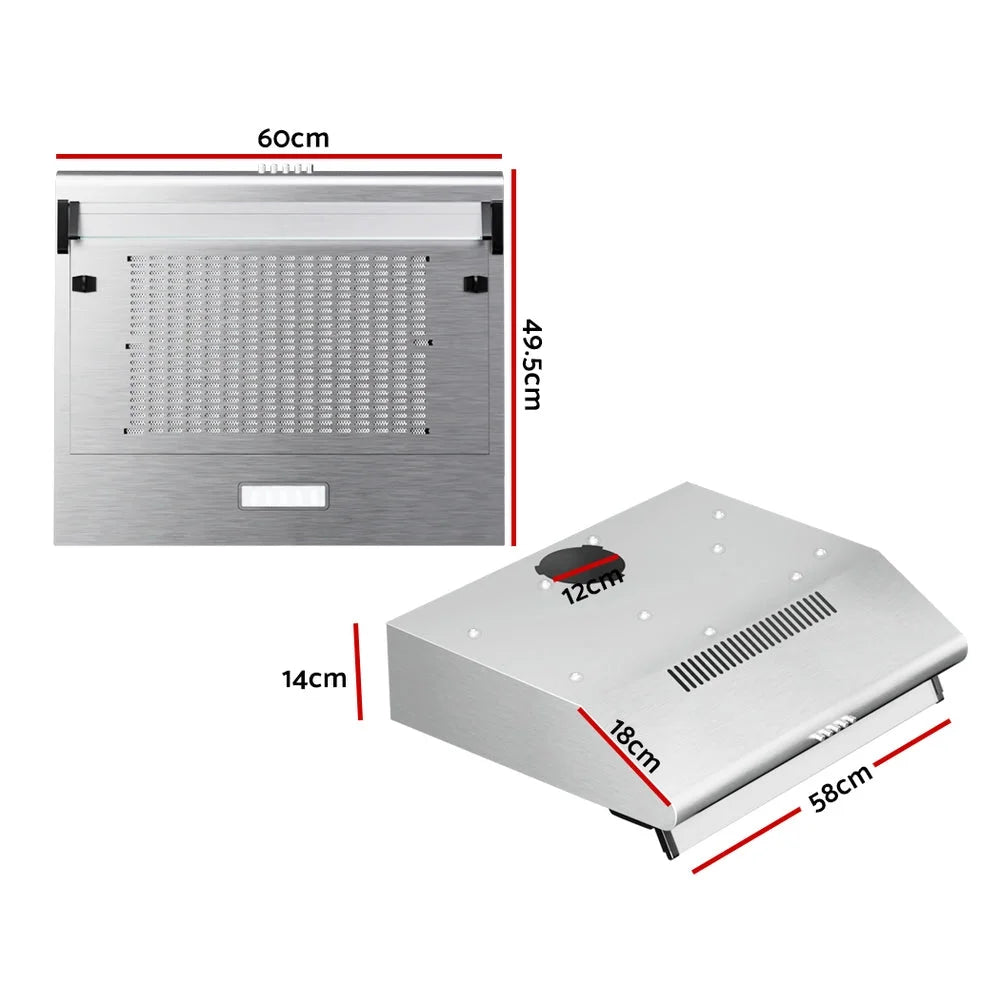 Range Hood 600mm 60cm Kitchen Canopy with LED Light