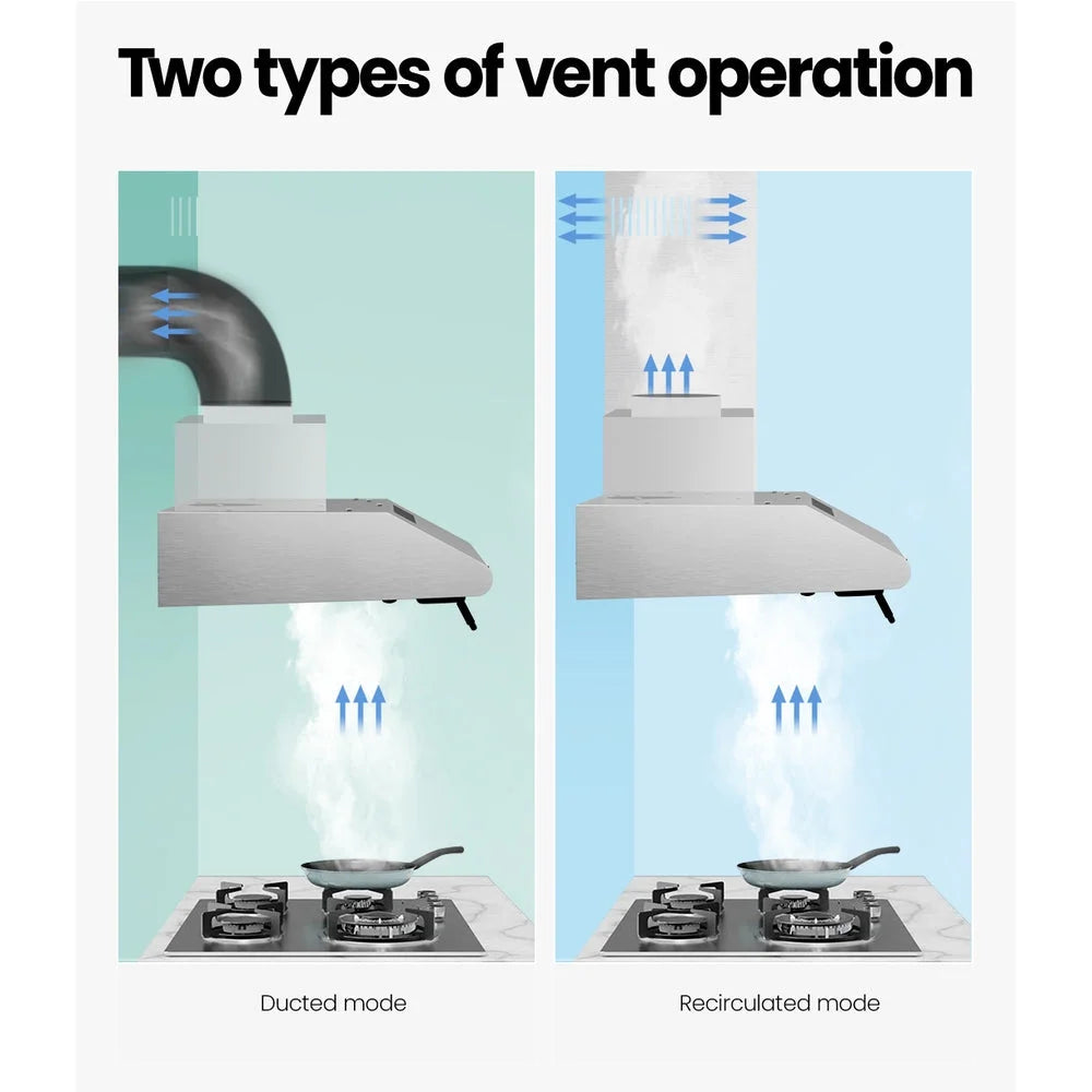 Range Hood 600mm 60cm Kitchen Canopy with LED Light