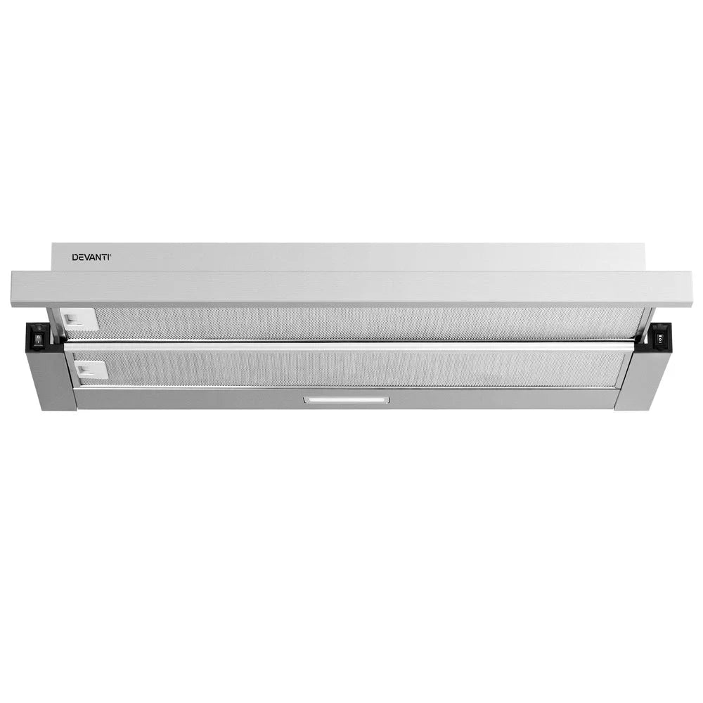 Range Hood 900mm 90cm Slide Out Stainless Steel - Appliances