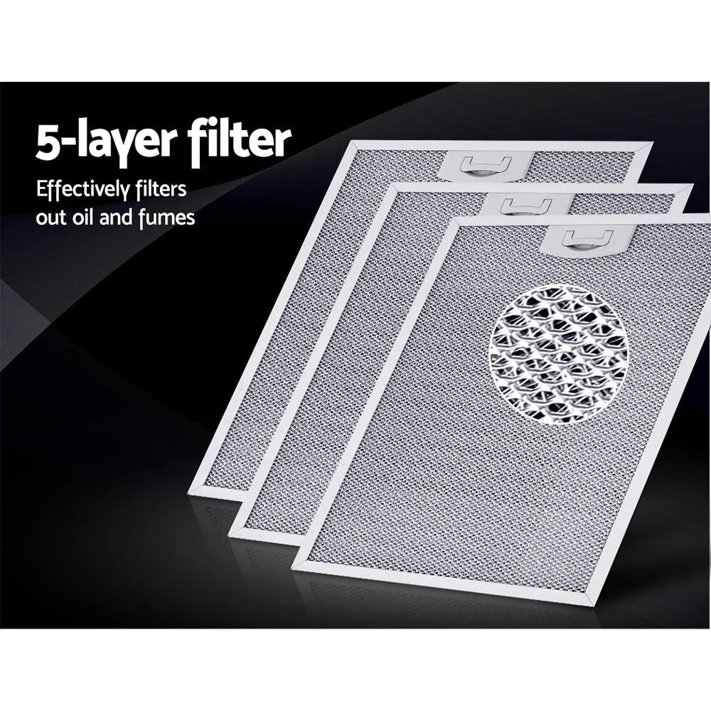 Range Hood 900mm Rangehood 90cm Stainless Steel Glass