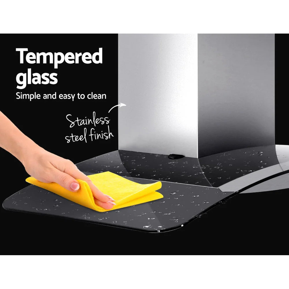 Range Hood 900mm Rangehood Kitchen Stainless Glass Canopy