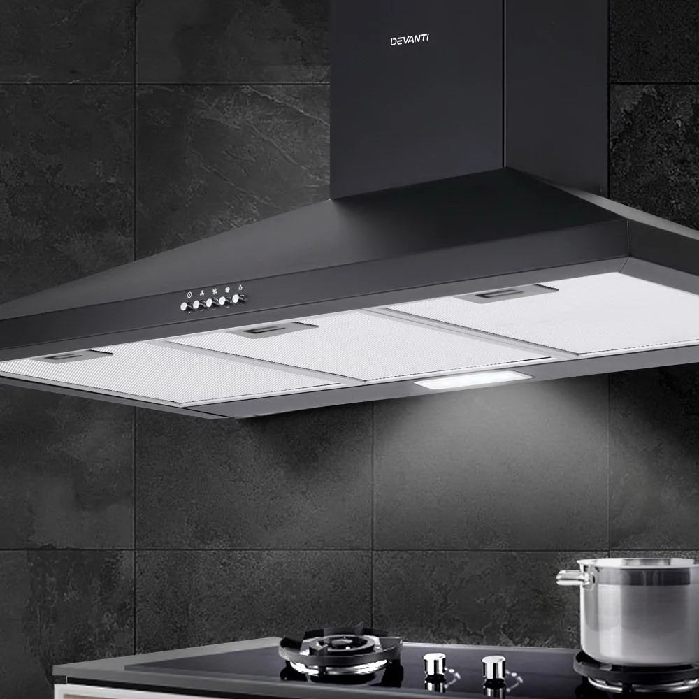Range Hood 90cm 900mm Kitchen Canopy LED Light Wall Mount