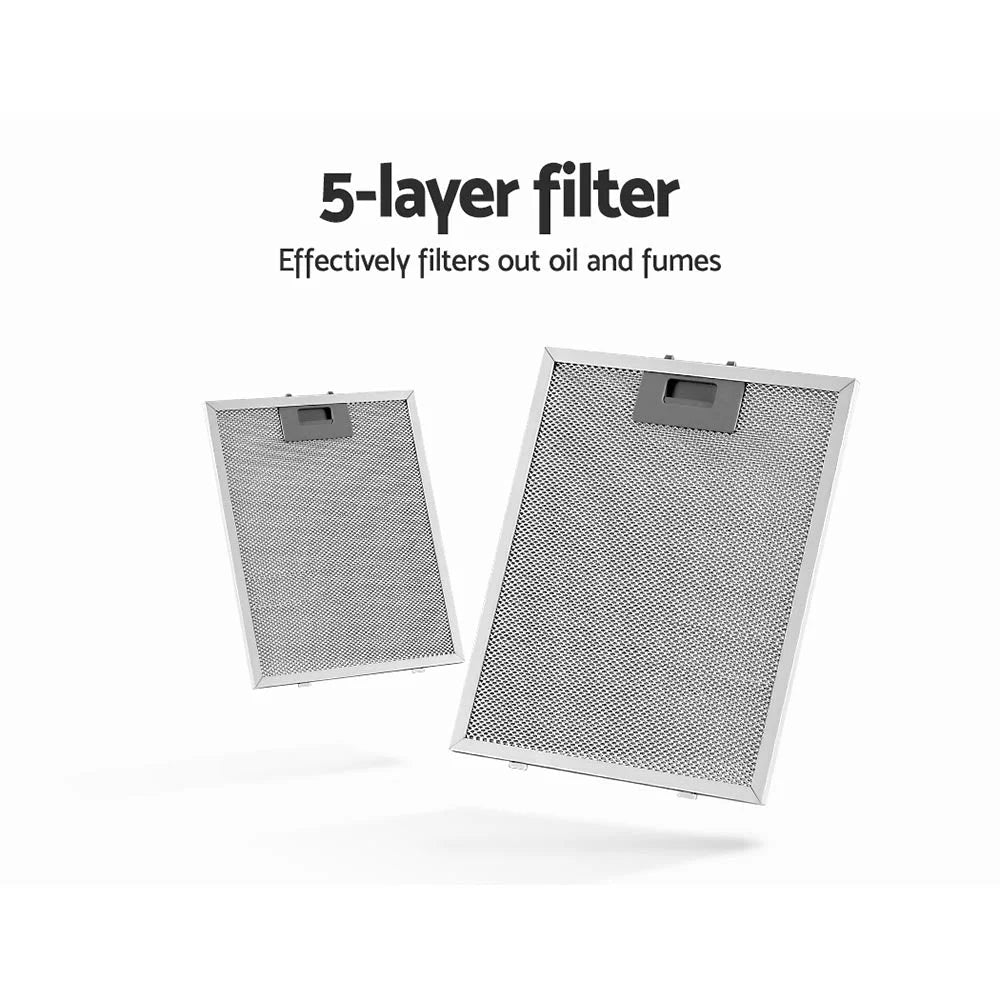 Rangehood 600mm Stainless Steel Glass Kitchen Canopy 60cm