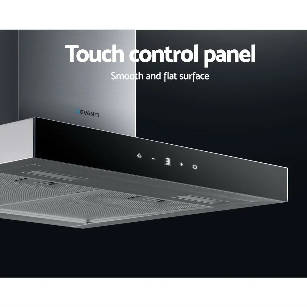 Rangehood 600mm Stainless Steel Glass Kitchen Canopy 60cm