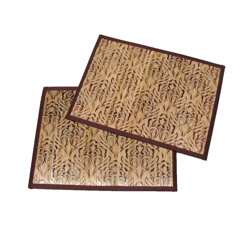 Rapee Set of 2 Bamboo Table Placemats 33 x 46 cm Cloud