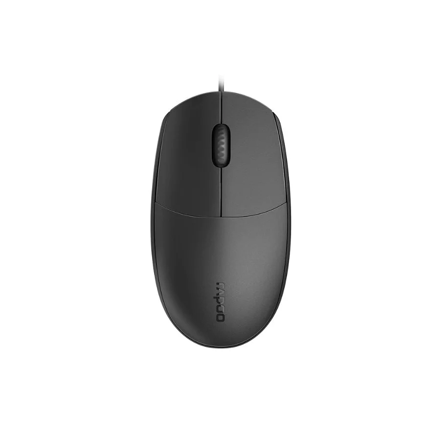 RAPOO N100 Wired USB Optical Mouse - 1600DPI No Driver