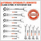 Ratchet Spanner Set 10Pc Flexible Head Metric Wrench CRV