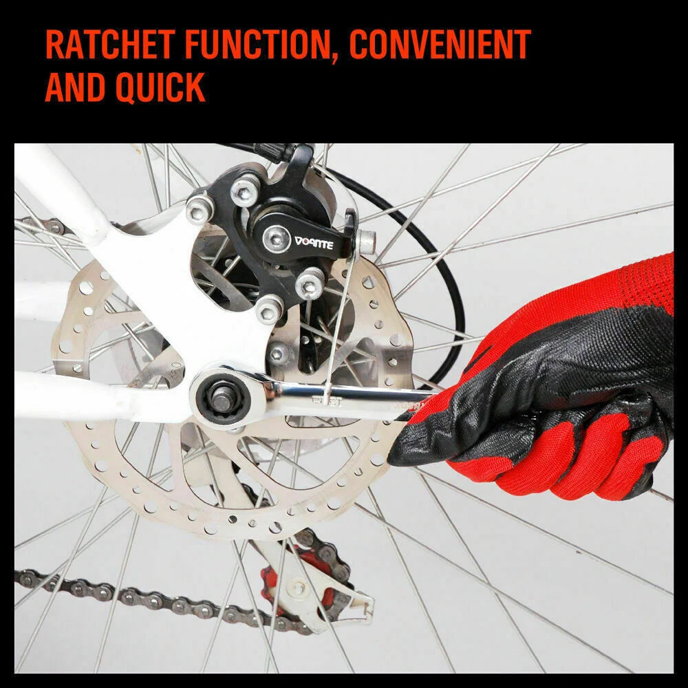 Ratchet Spanner Set Metric 17Pc Combination Wrenches Open