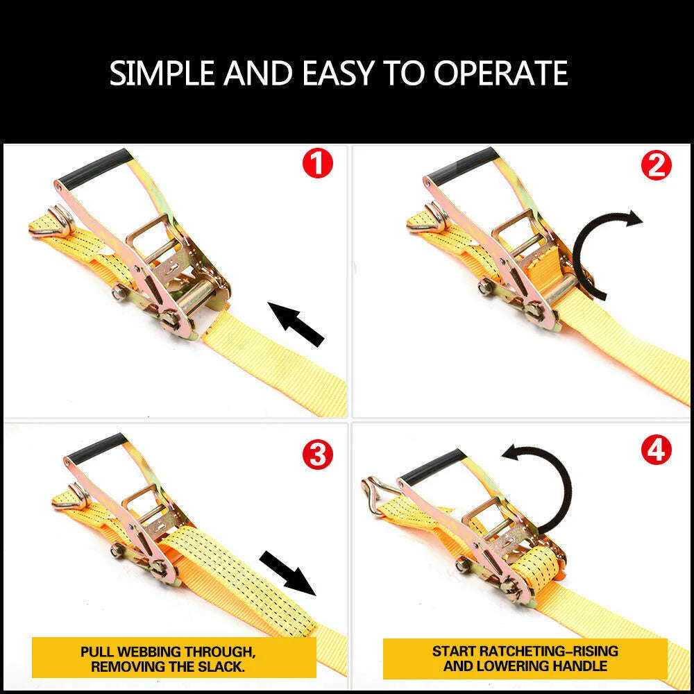 Ratchet Tie Down Strap 50mm x 10M Heavy Duty Trailer Boat