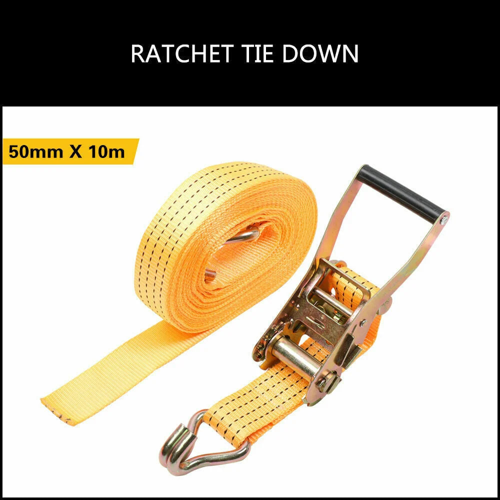 Ratchet Tie Down Strap 50mm x 10M Heavy Duty Trailer Boat