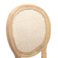 Rattan Dining Chairs 4X with Solid Wood Legs - Beige