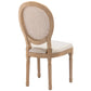Rattan Dining Chairs 4X with Solid Wood Legs - Beige