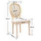 Rattan Dining Chairs 4X with Solid Wood Legs - Beige