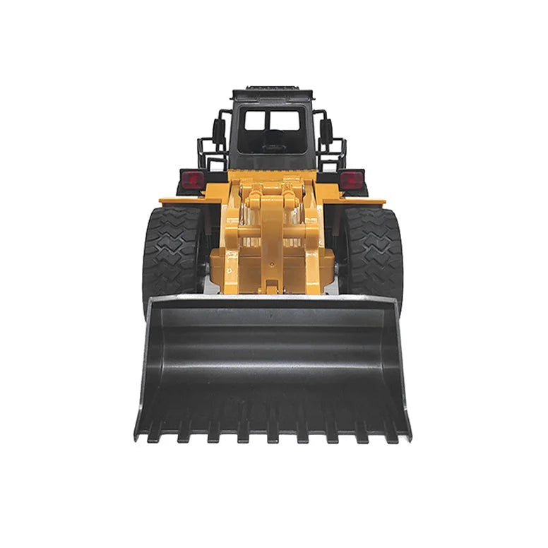 Rc bulldozer remote with colour and construction cues