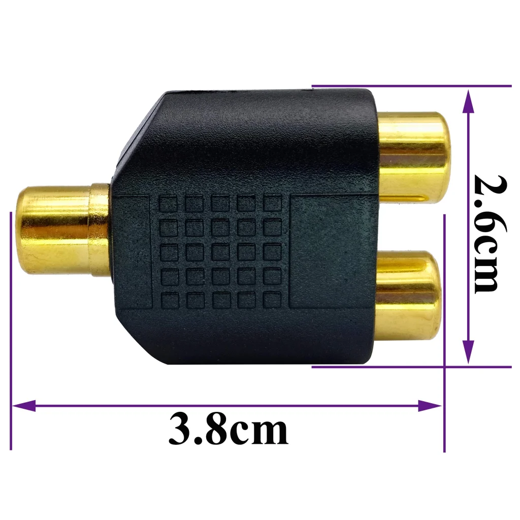 RCA Female to Audio Splitter Adapter Connector Coupler appliances