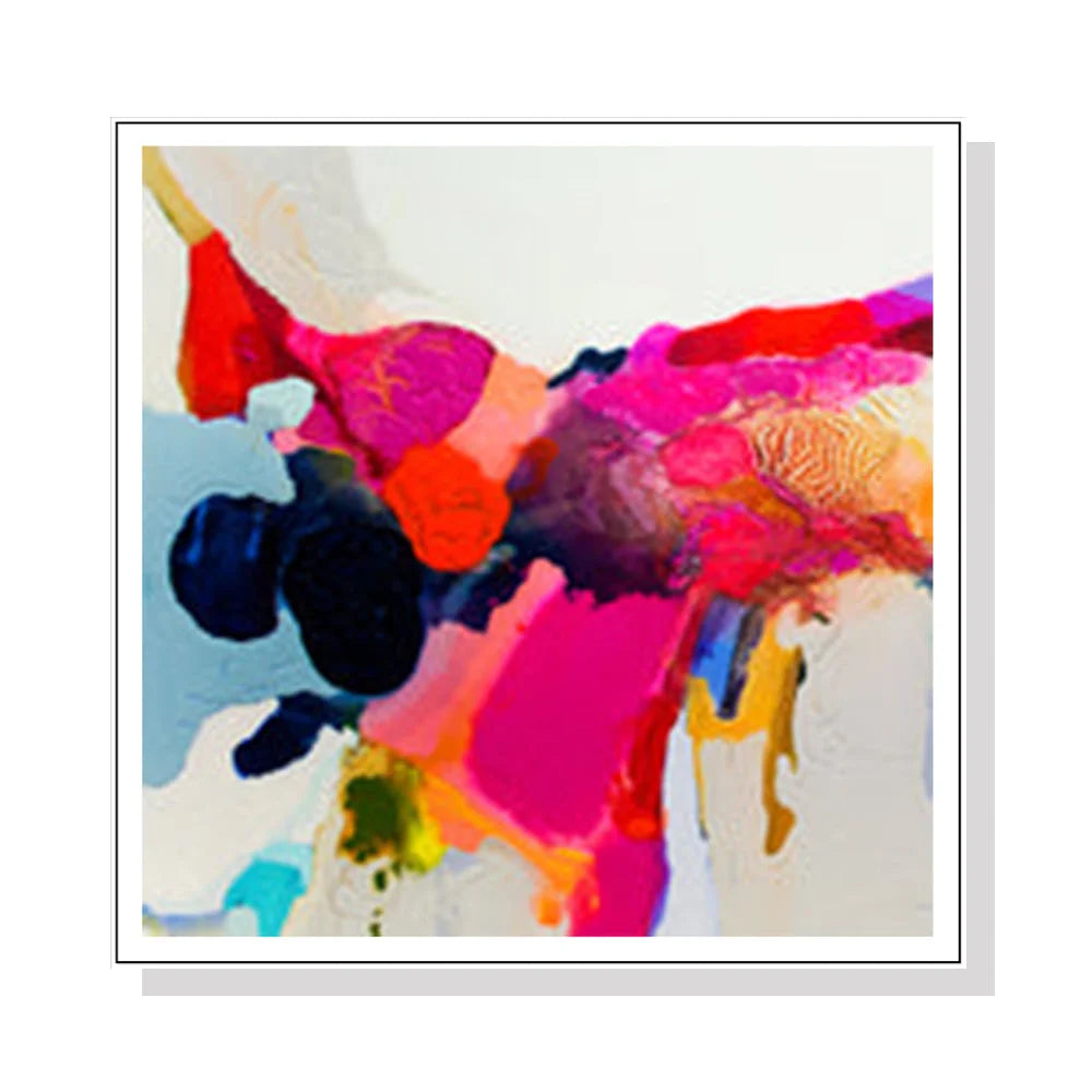 Reach In Wall Art Canvas 90cmx90cm White Frame - Home &