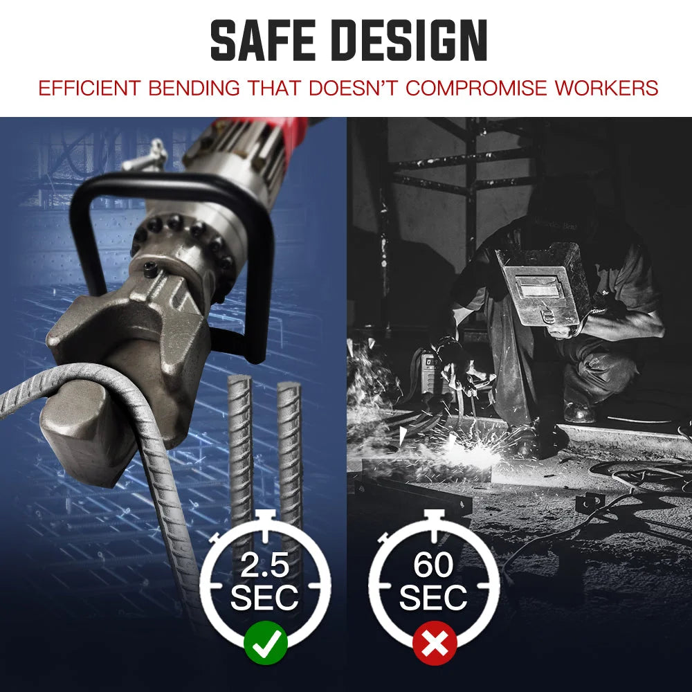 Rebar Bender Hydraulic 16mm Portable Machine 850W - Baumr-AG