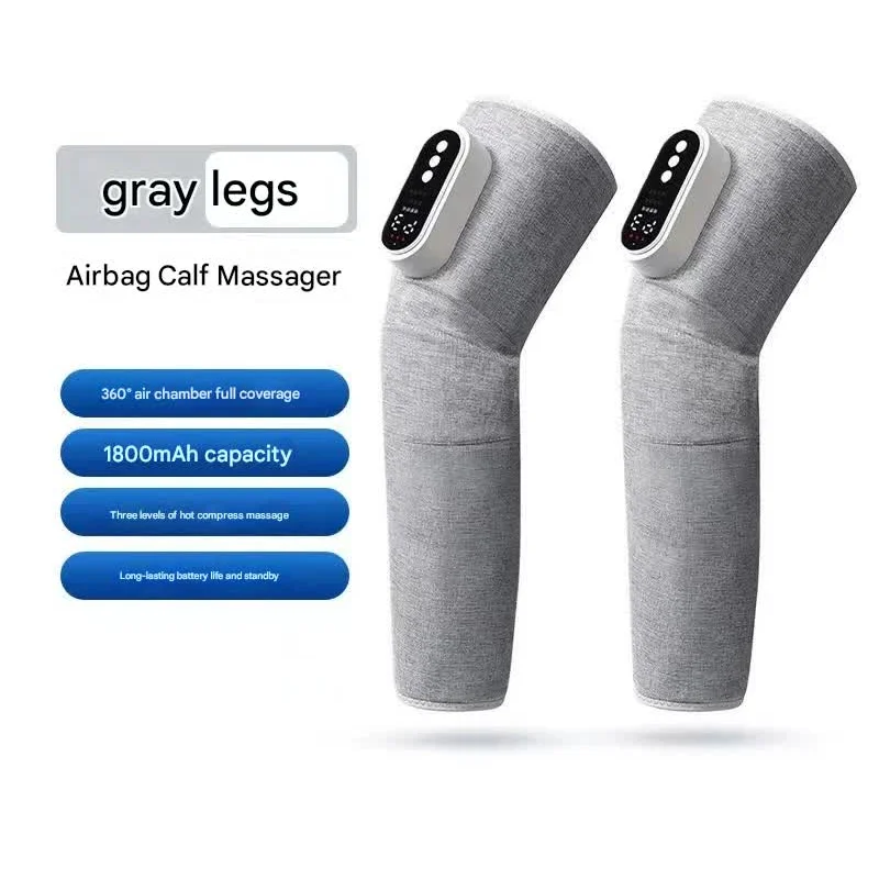 Rechargeable Air Compression Leg Massager with Heat Therapy